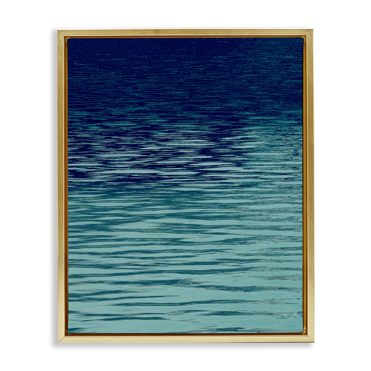 Stupell Industries Ocean Ripples Gradient Floater Framed Canvas Wall Art Design by Maggie Olsen